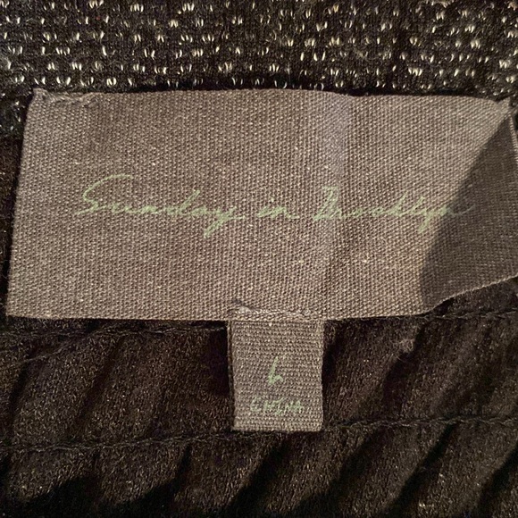 Anthropologie Sunday in Brooklyn Marie Smocked Tank black white Size Large - Picture 6 of 15